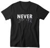 Mens V-neck Never Give Up T Shirt Epilepsy Awareness T-Shirt Pancreatic Cancer
