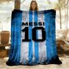 1pc Messi Number Outdoor Blanket Lightweight Flannel, Soft & Warm, All-Season Use for Sofa, Outdoor, Camping, Living Room, Office050