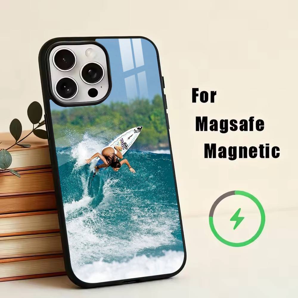S-Surfing  Phone Case For iPhone17,16,15,14,13,12,11 Plus,Pro Magnetic with Magsafe Wireless Charging