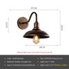 Retro Wall Lamp LED Outdoor Indoor Waterproof Moisture-proof Practical Lighting Fixture Rust Colored Black Decorative Home Decor