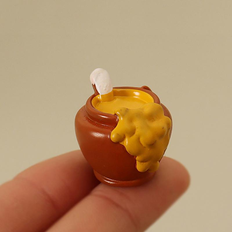 

3pcs 1/12 Dollhouse Simulation Honey Jar Set Dollhouse Miniature Kitchen Food Decoration Dolls House Accessories