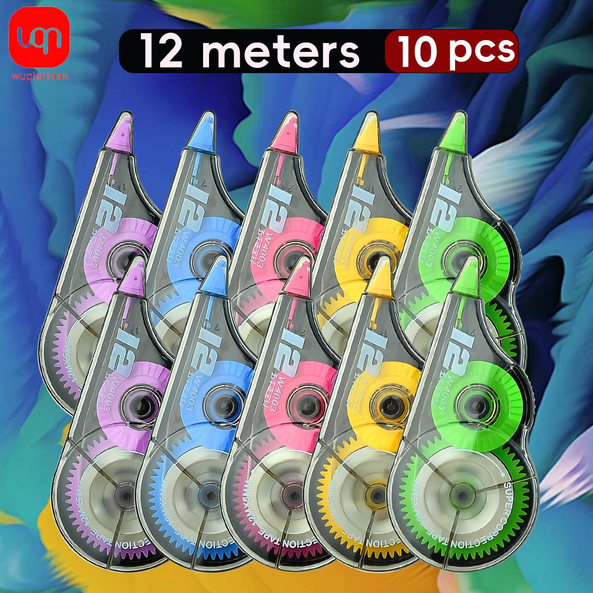 

5 шт. Цветная корректирующая лента большой емкости, корректор, 5 вариантов цвета, канцелярские товары, корректирующая лента, школьные принадлежности