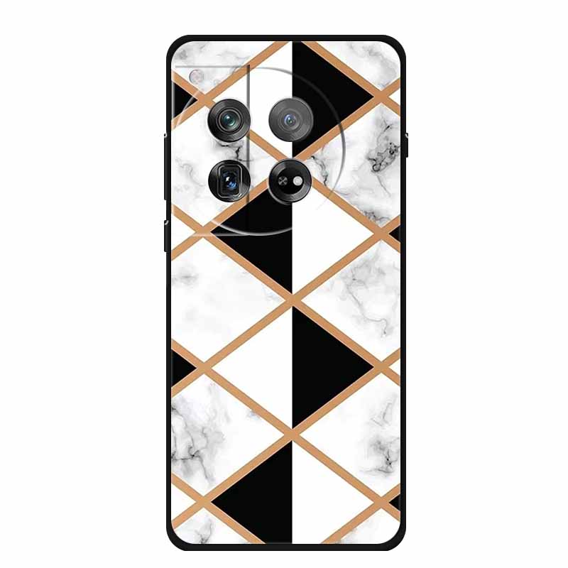 Marble Shell For OnePlus Ace 3 3 Pro Case Luxury Protector Soft Silicone Phone Cover for OnePlus 12R 12 R Colourful Black Fundas