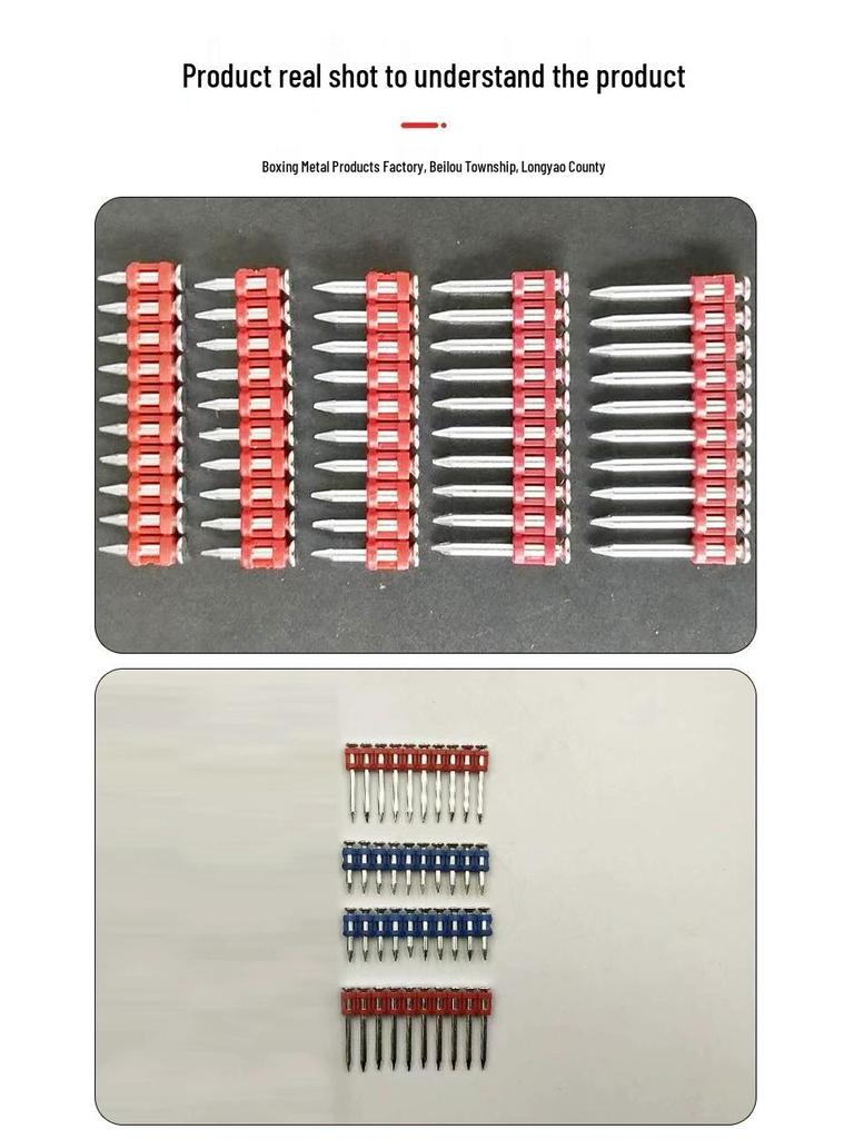 Hochleistungs-Gasnagler mit Dauerfeuerfunktion und schwarzen Nägeln in verschiedenen Größen (19-38 mm)