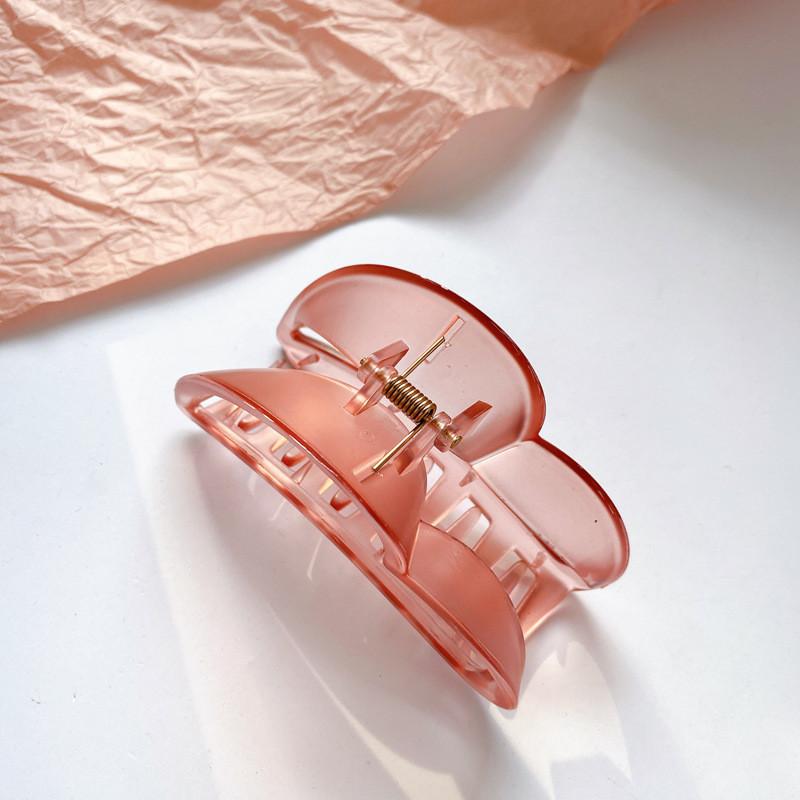 Stylish Korean Matte Heart Hair Claw Clip For Sophisticated Hair Accessories Burgundy10cm