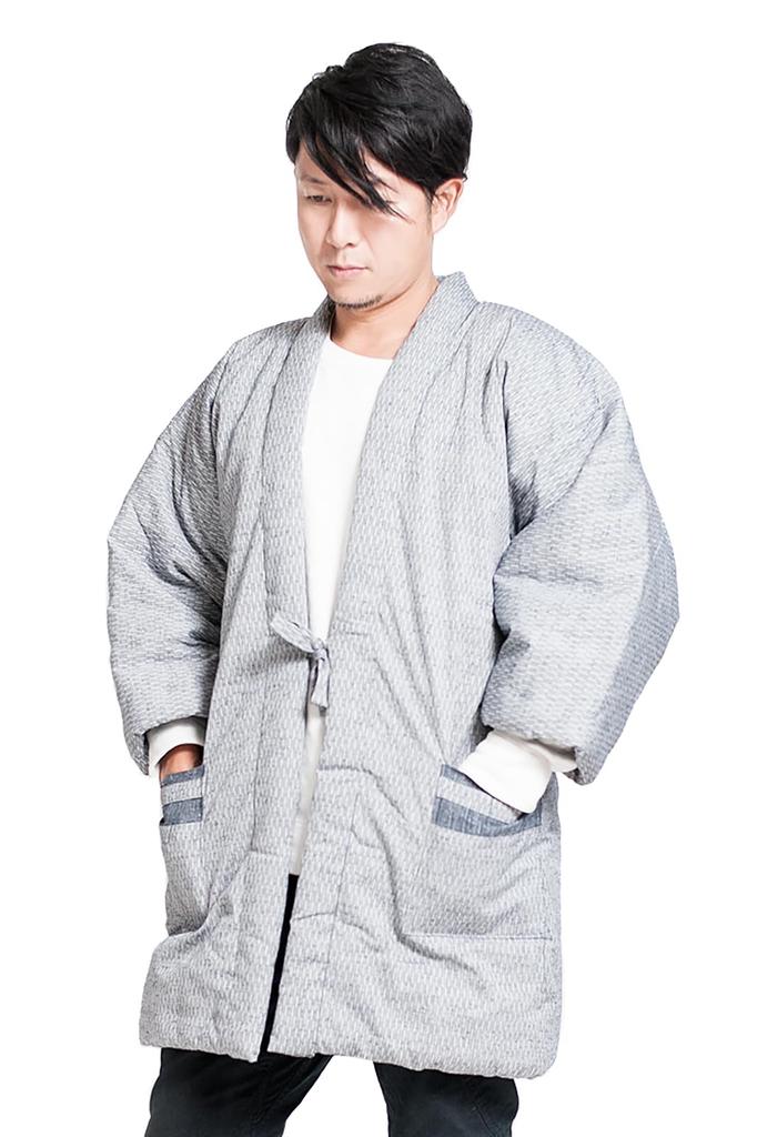 Tayutaf Hanten Plus Made in Flying Gray and Men's (Hanten), Size, Japan, Winter, Kurume, Stylish, Cotton-Filled Hanten, Gentleman's, Stylish,