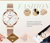 Curren 9067 Wasserdichte Quarz-Modeuhr für Damen mit Netzarmband