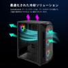 GAMDIAS AURA GC1 Gaming PC Case Mid Tower ATX Case Side Tempered Glass 4X 120mm ARGB Case with Fan Sync 5V RGB with Motherboard Tools Free