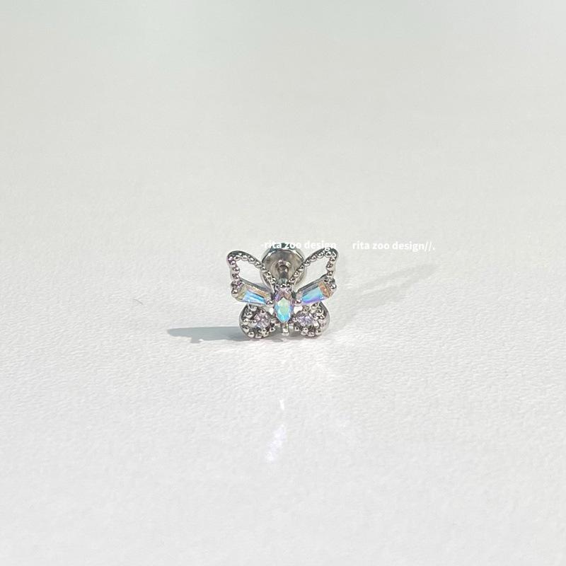 Butterfly-Control Titanium Ear Cartilage Studs: Playful & Cute Collection