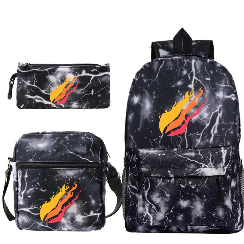 Backpack Casual Student Schoolbag Small Shoulder Bag Pencil Bag Three-piece Set