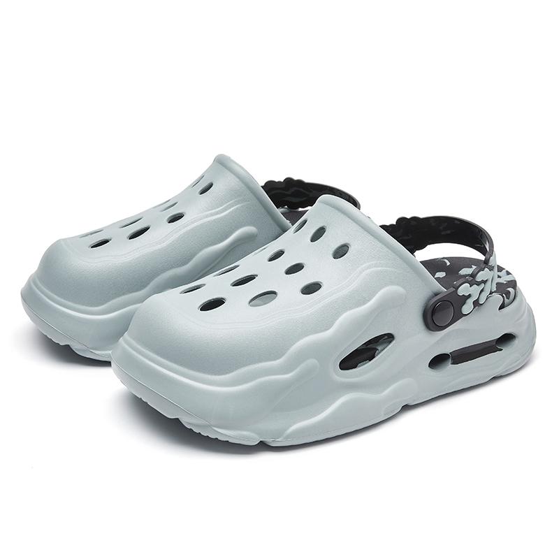 Fashion Men's Trendy Thick Soled Sandals Outdoor Slippers Men Garden Shoes Comfortable Men Summer Casual Shoes Half Drag Beach Sandals