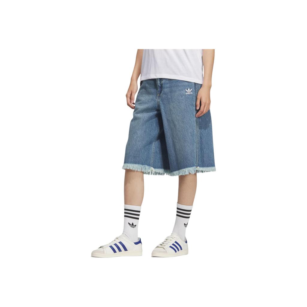adidas Originals Denim Jort Women Casual Shorts Blue KB5432