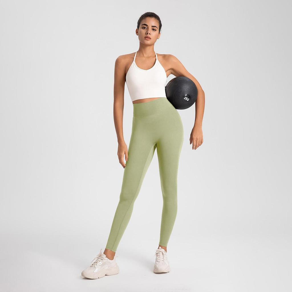 2024 New Women's High-Waist Nude Yoga Pants - Brushed, Tight, Butt-Lifting, Fitness Long Pants