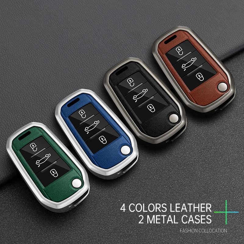 Car Key Case Remote Cover For Peugeot 208 308 T9 508 2008 For Citroen C4 For Opel Corsa Crossland X Auto Accessories
