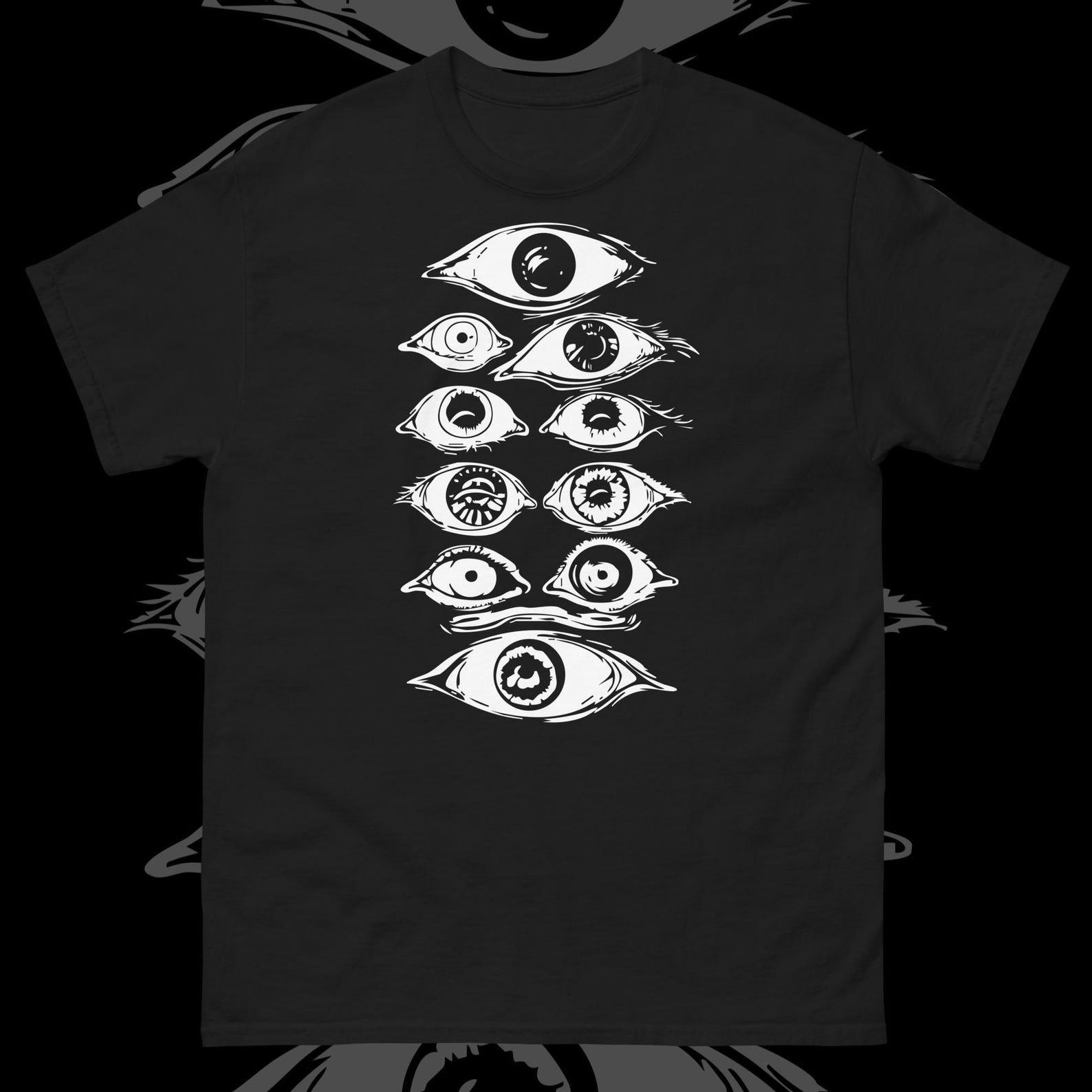 The Eyes Have IT Shirt Mens Womens Tees Top Gothic Witchy Spooky Pastel Goth Dark Grunge Unisex Tee M