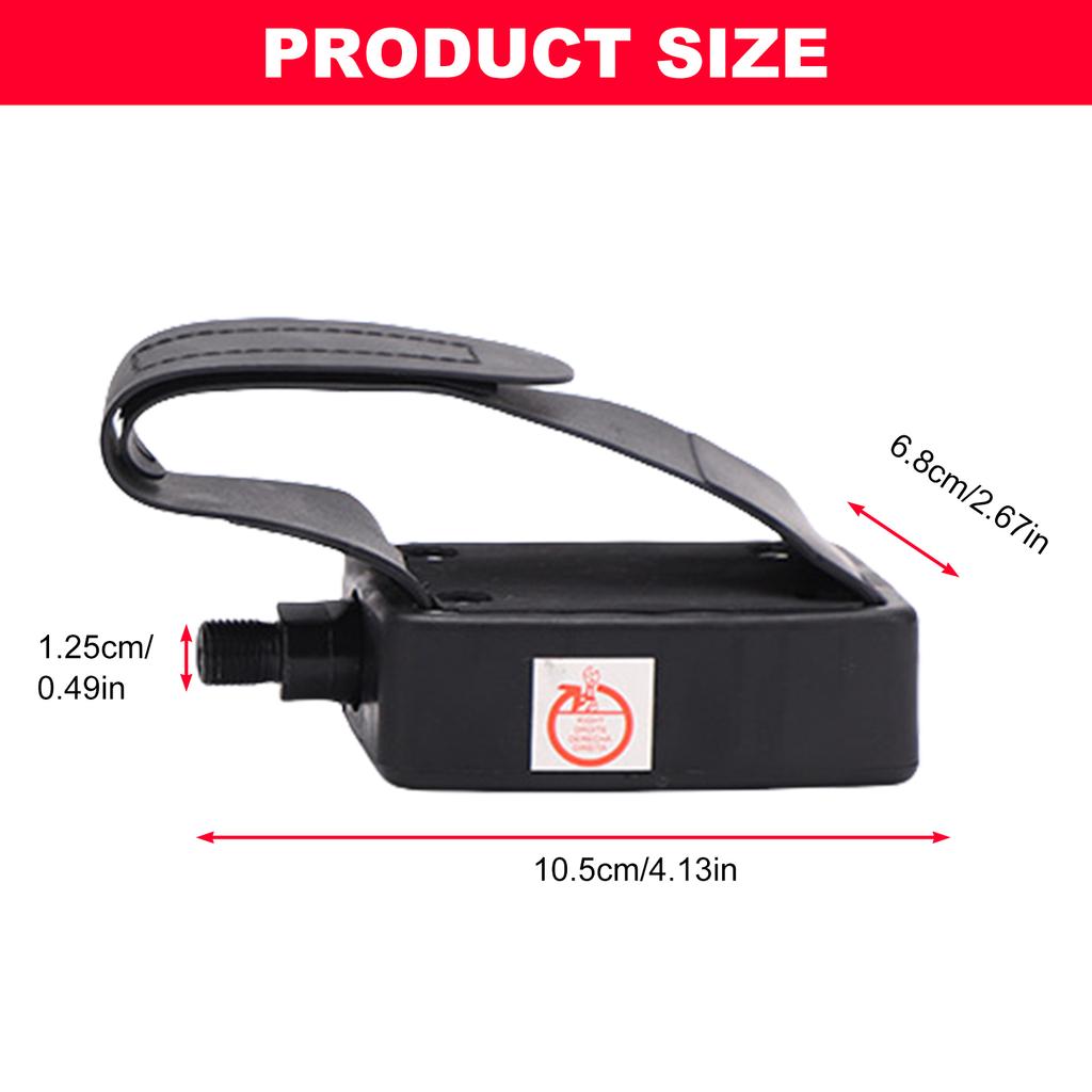 Replacement Fitness Pedals with Left Right Markings Enhancing Stability Adjustable Tear Resistant Straps for Exercising