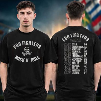 Foo Fighters Take Cover Tour Camiseta de Merchandising Rock N Roll 100% Algodón Unisex Hombres Mujeres Camisetas com