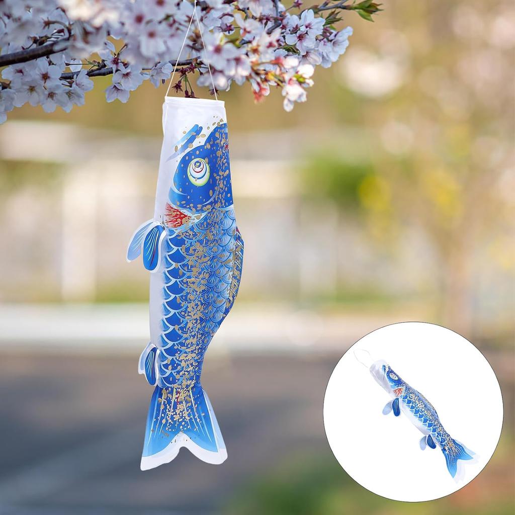 VANZACK Japanese Carp Windsock Fish Flag Kite Japan Koi Fish Flag Carp Windsock Streamer Hanging Decoration for Garden Backyard Home Outdoor
