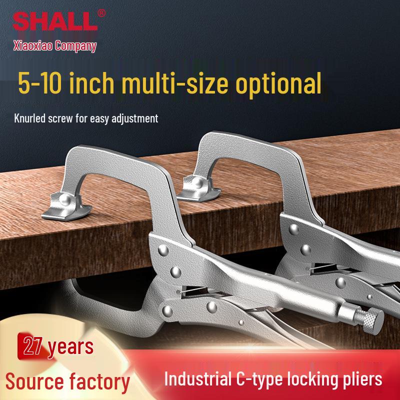 

Universal C-Type Locking Pliers: Multi-Function Wide Mouth Fixing Tool 6-inch