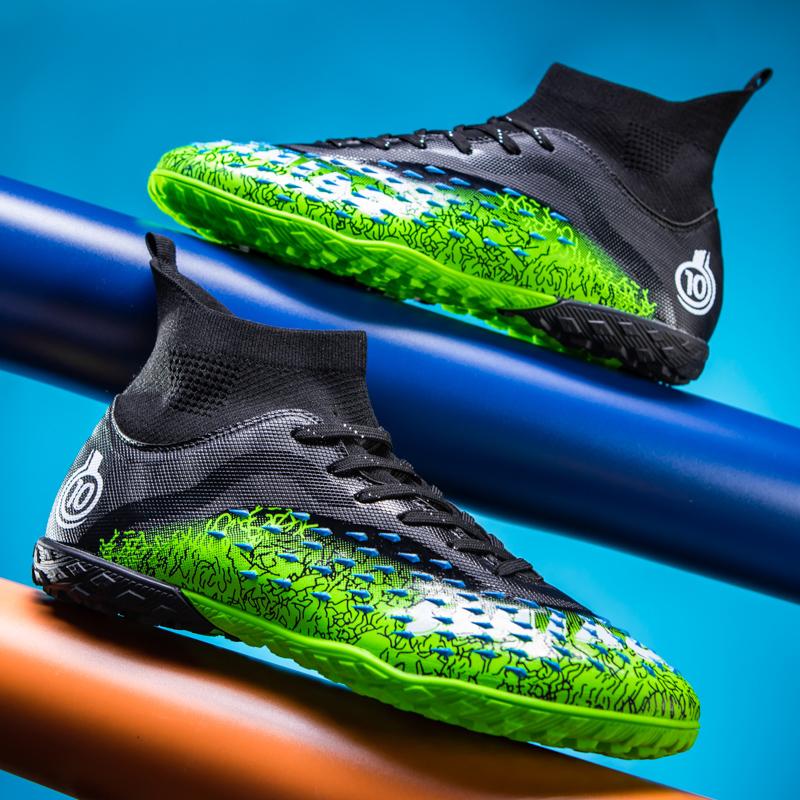 TF/FG Lightweight Ankle Football Boots Men's Football Shoes Outdoor Anti Slip Grass Professional Training Tournament Sports Shoe