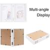 AVEAX Double 4x6 Picture Frame Hinged Folding Photo Frame with Plexiglass Front Vertical Frame on Desktop, White