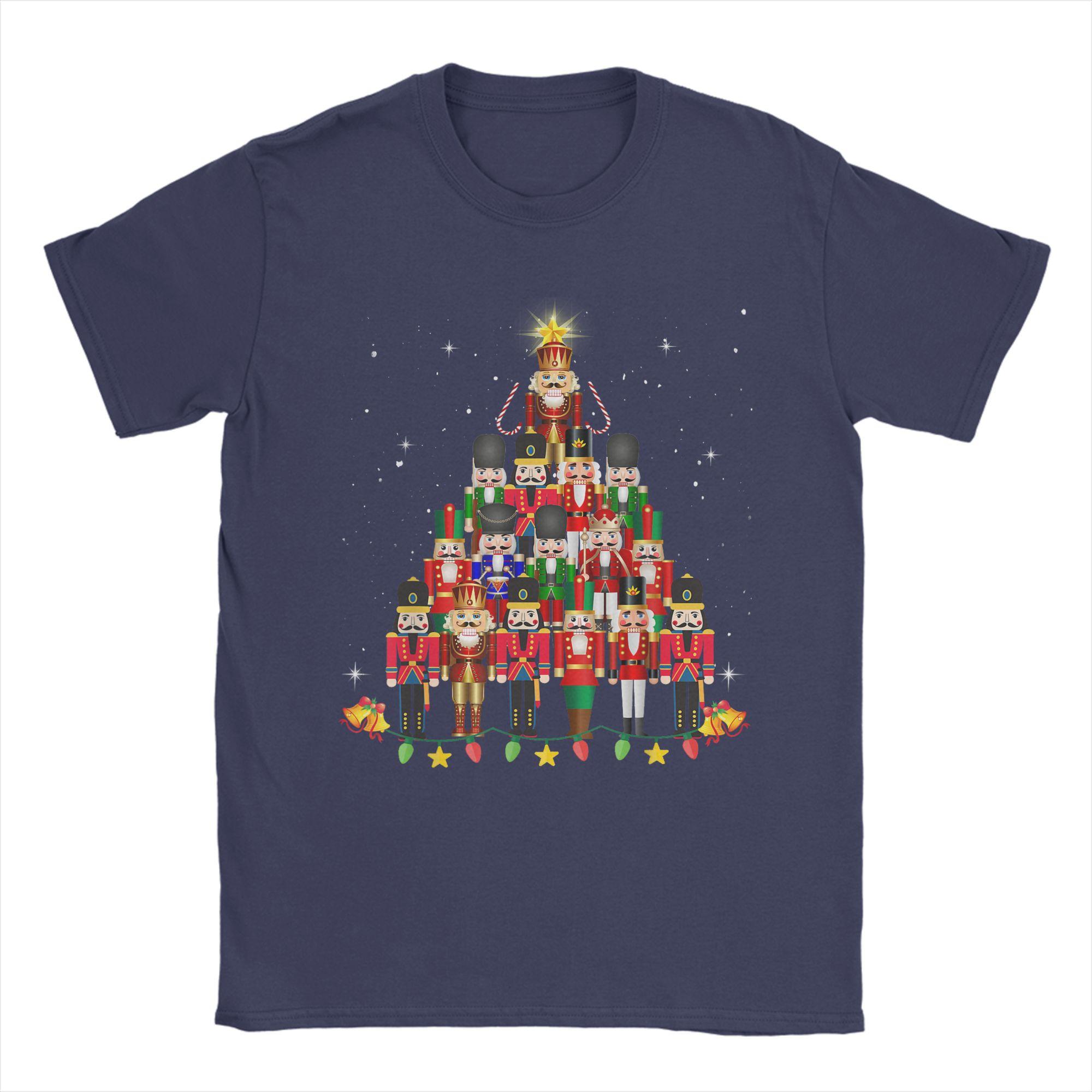 

Loudest Nutcracker Group Matching Family Holiday Funny Nutcracker Christmas Tree Pure Cotton T Shirt For Men T Shirts Tees Tops 4XL