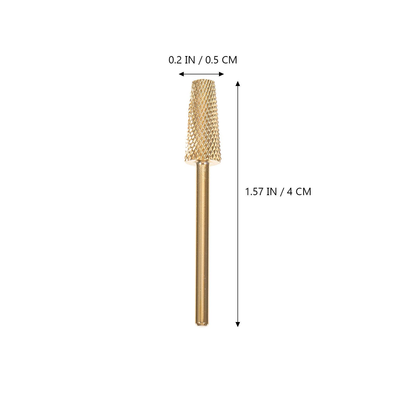 

Tungsten Carbide Nail Polishing Grinding Head for Manicure Pedicure Dead Skin Removal Reshape Nails Professional Nail Art Drill золотистий