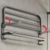 Bathroom Towel Rack No Punching Bathroom Storage Rack Wall-mounted Foldable Bath Towel Storage Rack