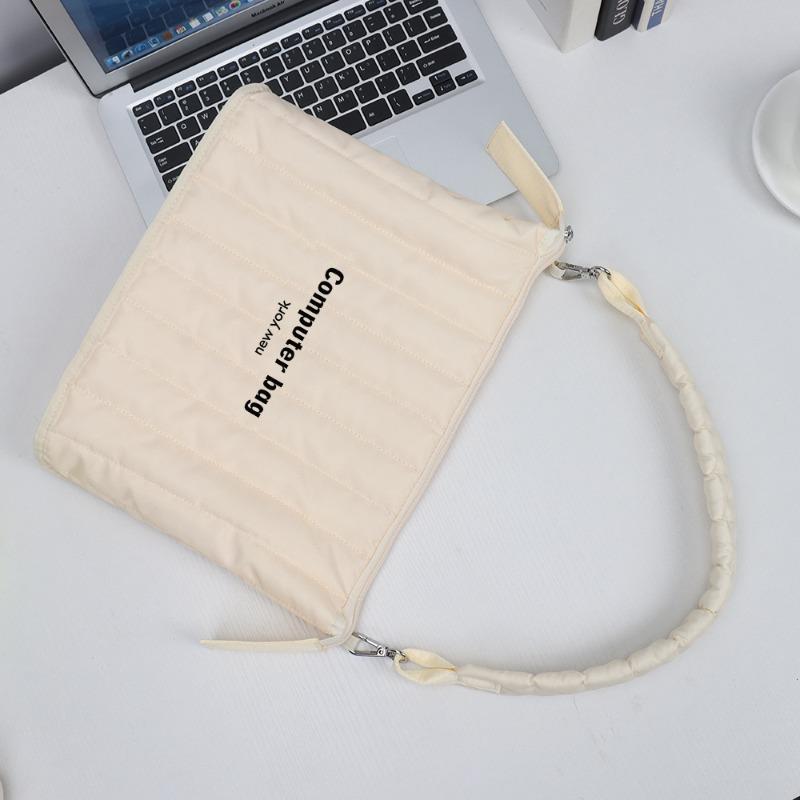 

Space cotton computer bag women s shoulder stripes shockproof and anti-filling protective notebook large-capacity compartment bag suitable for 13.3- 14.1inch computers