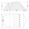 FIELDOOR Tent 300 Ground Sheet Large Person Dome Tent Camping Tent Easy Setup Pull the UV Water Silver Canopy Easy Setup One-Touch [Light Beige] & -