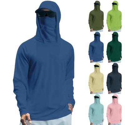 Men's Summer Quick-dryingLong-sleeved T-shirt Sun ClothingFishing FitnessSports Hded Long-sleeved Tp