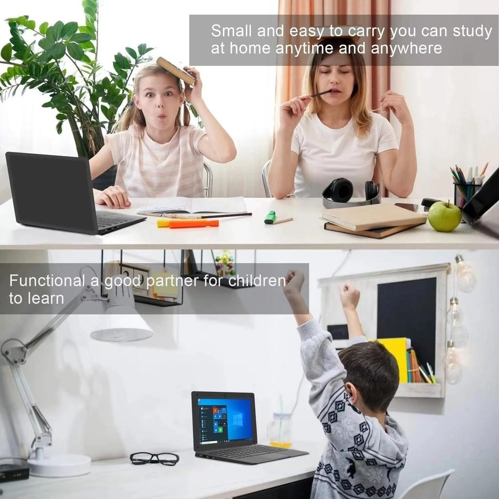 10,1palcový notebook s operačním systémem Windows 10, předinstalovaným čtyřjádrovým procesorem, 3 GB + 64 GB RAM, netbook s HDMI webkamerou, kancelářským rozhraním