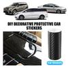 3D Carbon Fiber Car Sticker Protector Car Bumper Door Guard Protection Film Waterproof Car Threshold Door Edge Anti Scratch Tape