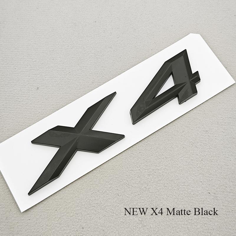 3D ABS Chrome Black Car Styling Rear Trunk Bnadge Logo X2 X4 Emblem Letters Decals For BMW X2 X4 F39 G02 Exterior Accessories