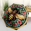 1pc Bee Floral Automatic Open/Close Umbrella with Folding Feature Compact Travel Umbrella, Lightweight Design, for Commuting, Business123
