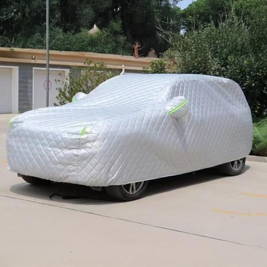 All-Weather Car Cover with Reflective Strips Thickened Cotton Full Coverage Car Cover for SUV Sedan Hatchback Sun And Snow Protection Car Cover Top