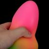 Mixed Color Glowing Dildo Simulation For Men And Women In The Backyard  Used For Masturbation As An Adult Product
