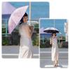 Sun Blackout Blur Blue Light UV UPF Heat Rain or Perfect for and Travel Stylish and Cute for Women [2025] Wpc. Umbrella, Tulip, (100% Blocking, 100%