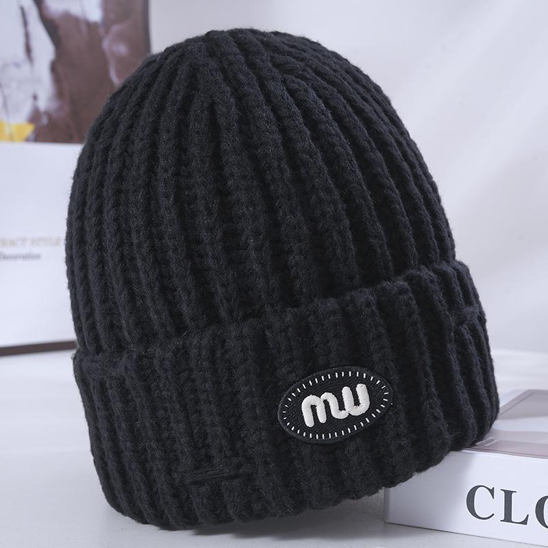 Шапка Женская Зимняя Теплая Вязаная Шапка Ветрозащитная Защита Ушей Шерстяная Шапка