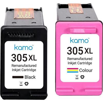 Kamo 305 XL Tintenpatrone Kompatibel mit HP 305 305XL Tintenpatronen Multipack, für Deskjet 2721 2710 2710e 2720 2722e 2721e [3735]