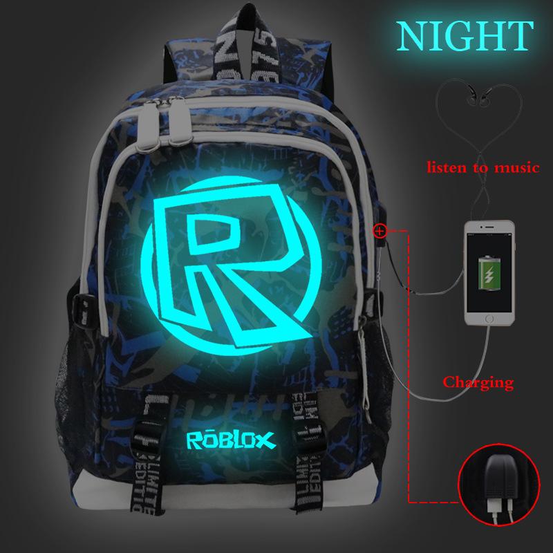 Game Merchandise Luminous Backpack Usb Interface Multi-Function Large Capacity Leisure Travel Bag