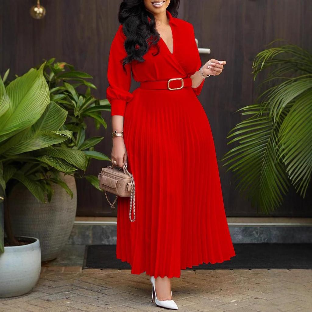 Women's Plus Size Solid Color Dress - New Fashion