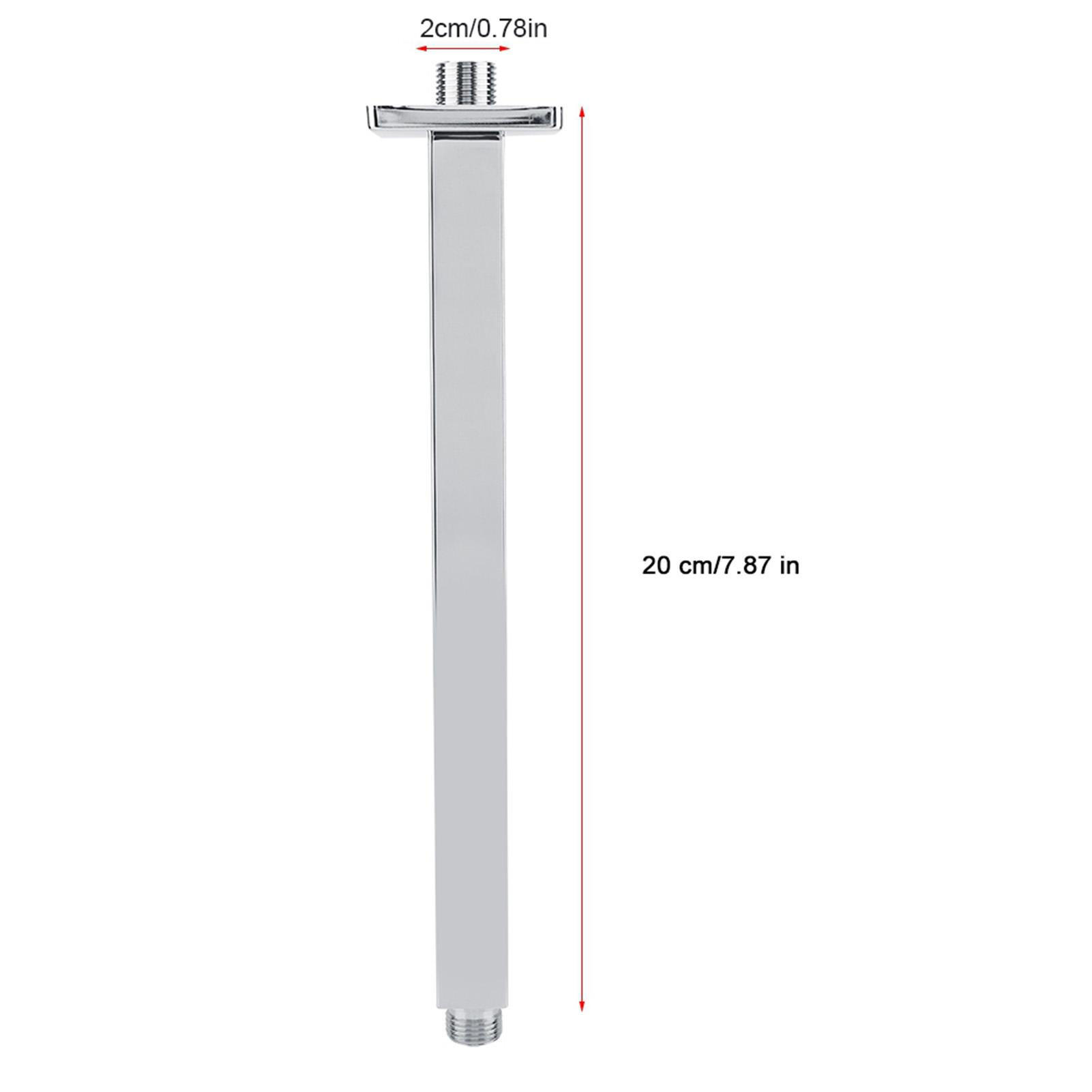 

G1/2 20/25/30/40см Хромированная Нержавеющая Сталь Труба Душевой Штанги Потолочный Кронштейн Для Ванной Комнаты Верхний Распылитель Удлинитель Для Душевой Лейки