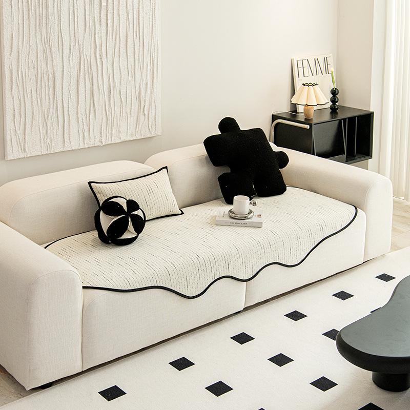 

Необычная нестандартная подушка для дивана. Простая высококачественная синельная пыленепроницаемая подушка для сиденья Four Seasons. Универсальная противоскользящая ткань. 90*90cm