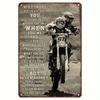 Vintage Retro Motorcycle Tin Sign Metal Wall Art Decor for Home Garage Man Cave Bar Cafe 20x30cm