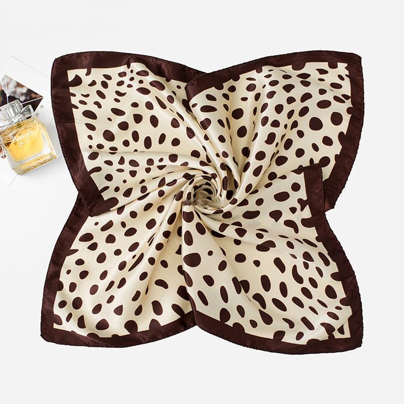 1Pc Polyester Flight Attendants Square Elegant Bandana Fashionable Women's Scarfs Hijab 50x50CM