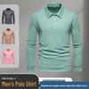 2025 Men's Plus Size Breathable Long-Sleeve Piqué Polo Shirt