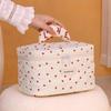 Heart Makeup Bag Handheld Large Capacity Multi-Functional Multi-Layer Portable Travel Skincare Toiletry Organizer Pouch Case