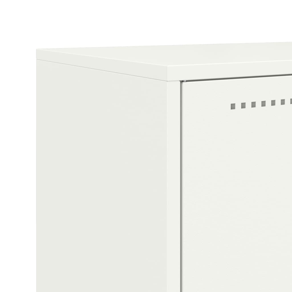 Sideboard White 68.5 x 38.5 x 123.5 cm Steel