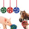 Hanging Slow Feed Hay Ball for Horses Goats Camels, Durable Feeder Toy with Rope for Stable Use